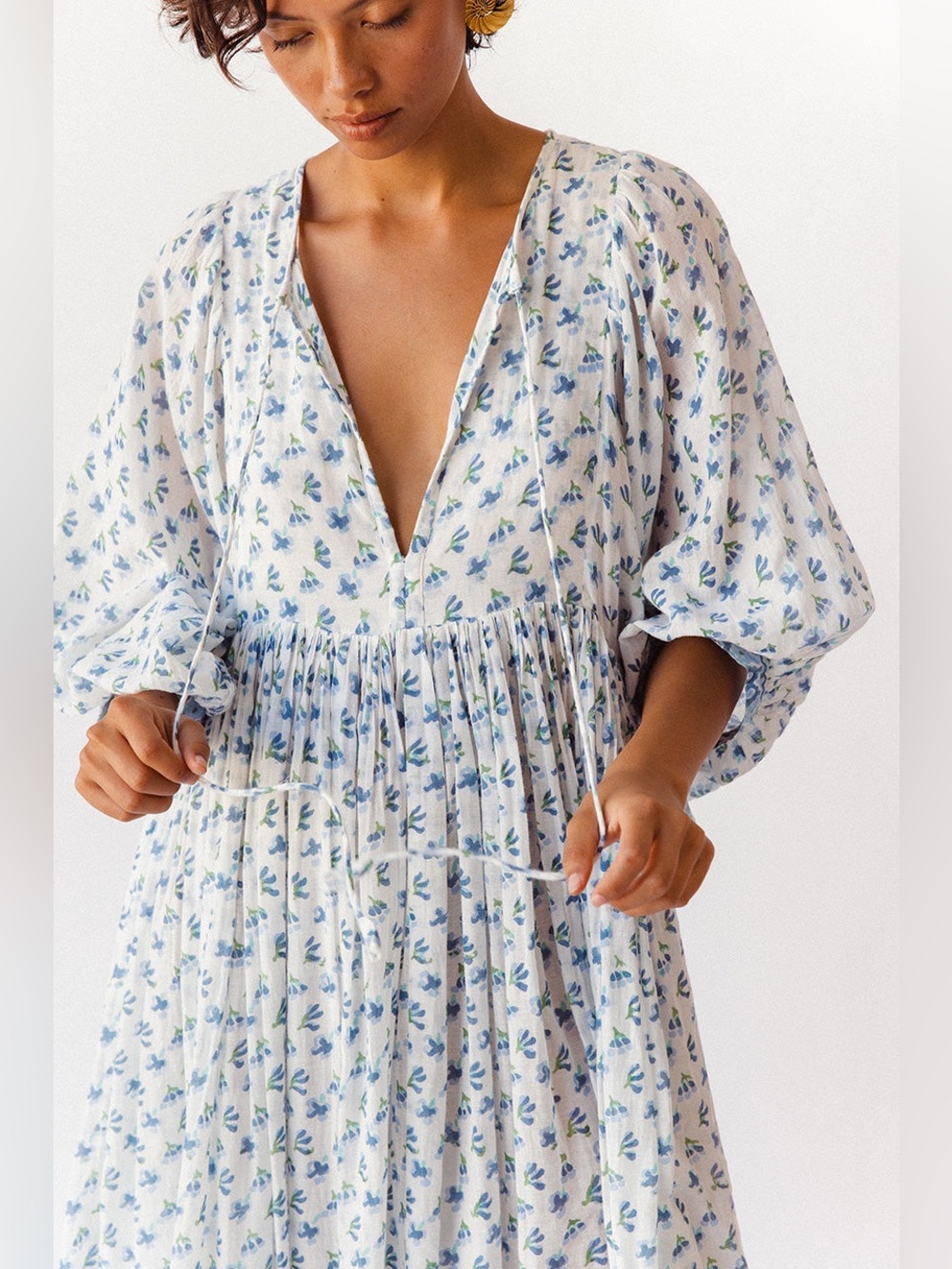 DAUGHTERS OF INDIA Kyra Maxi Dress in Azure - Picture 5 of 16